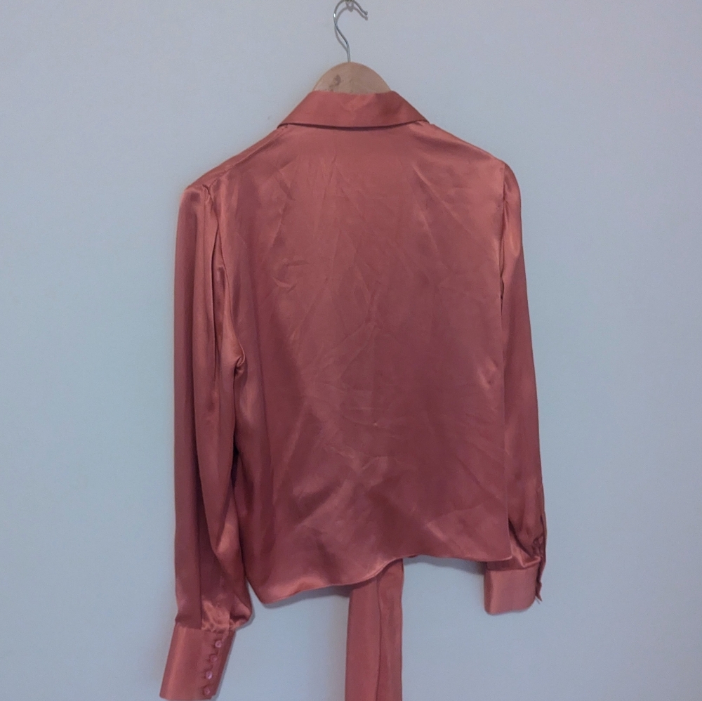 Anna Molinari Pink Silk Tie Top - Picture 10 of 10